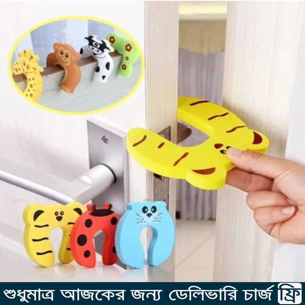 ৩ পিস চাইল্ড সেফটি ডোর স্টপার সেট – বেবি ফিঙ্গার প্রোটেক্টর, অ্যান্টি-স্ল্যাম ডোর গার্ড